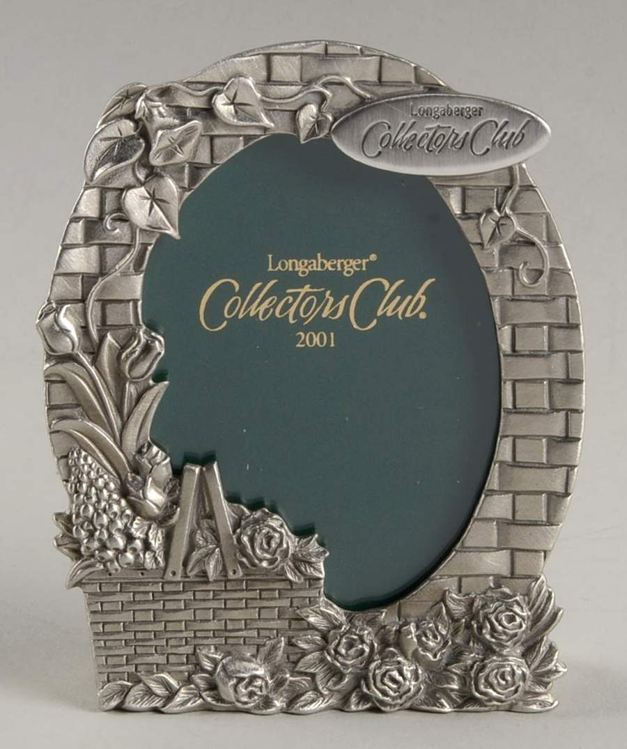 Baskets 2001 Renewal Pewter Picture Frame by Longaberger-1