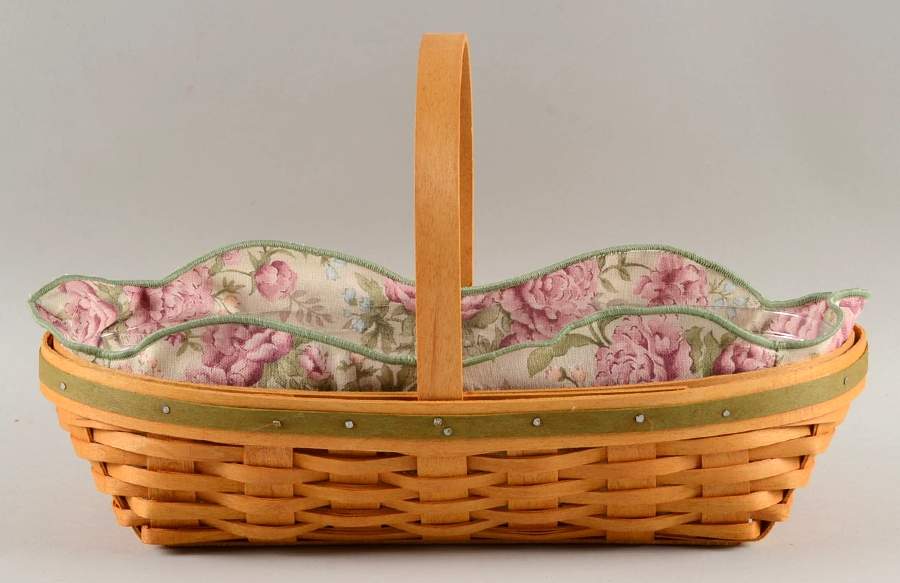 Baskets Peony Basket & Liner with Protector by Longaberger-1