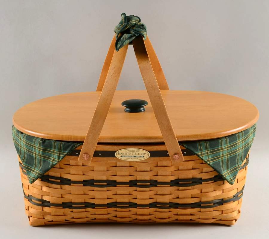 Baskets Generosity&Lid w/Liner,Protector Set&Handle Tie by Longaberger-1
