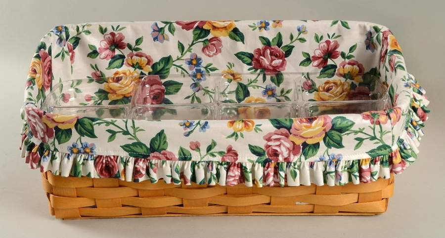 Baskets Vanity Basket & Liner w/Protector Set by Longaberger-1