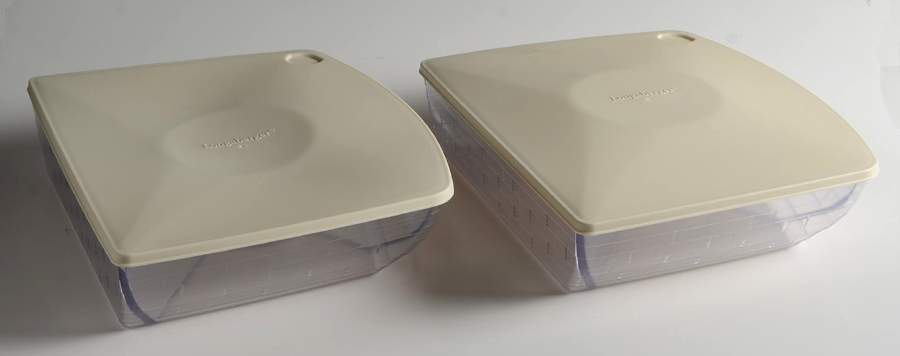 Baskets (Set of 2) Divided Protector & Lid for Serve It Up Basket by Longaberger-1