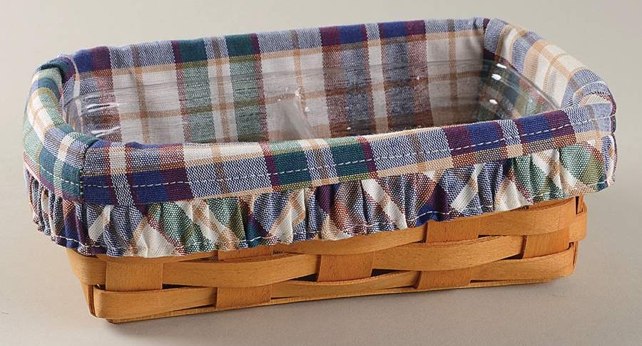 Baskets Small Loaf Basket & Liner with Divided Protector by Longaberger-1