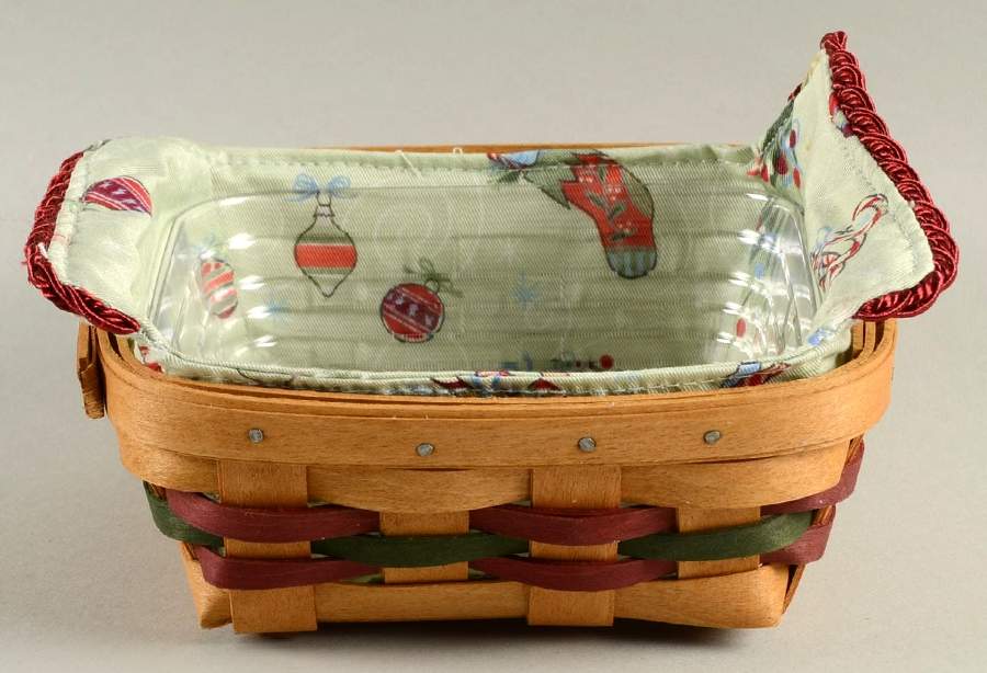 Baskets 2008 Holiday Helper Basket & Liner w/Protector by Longaberger-1