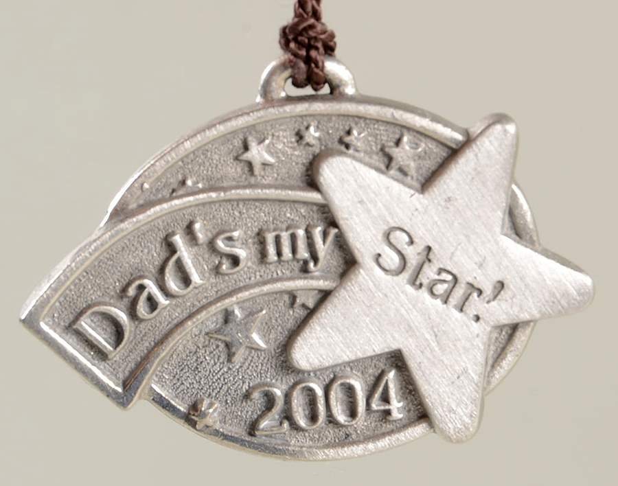 Baskets 2004 Dad's My Star Tie-On Charm for Basket by Longaberger-1