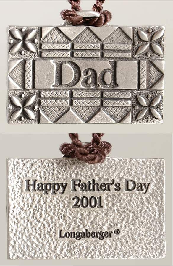 Baskets 2001 Dad Tie-On Charm for Basket by Longaberger-1