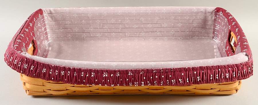 Baskets Serving Tray Basket & Liner with Protector by Longaberger-1