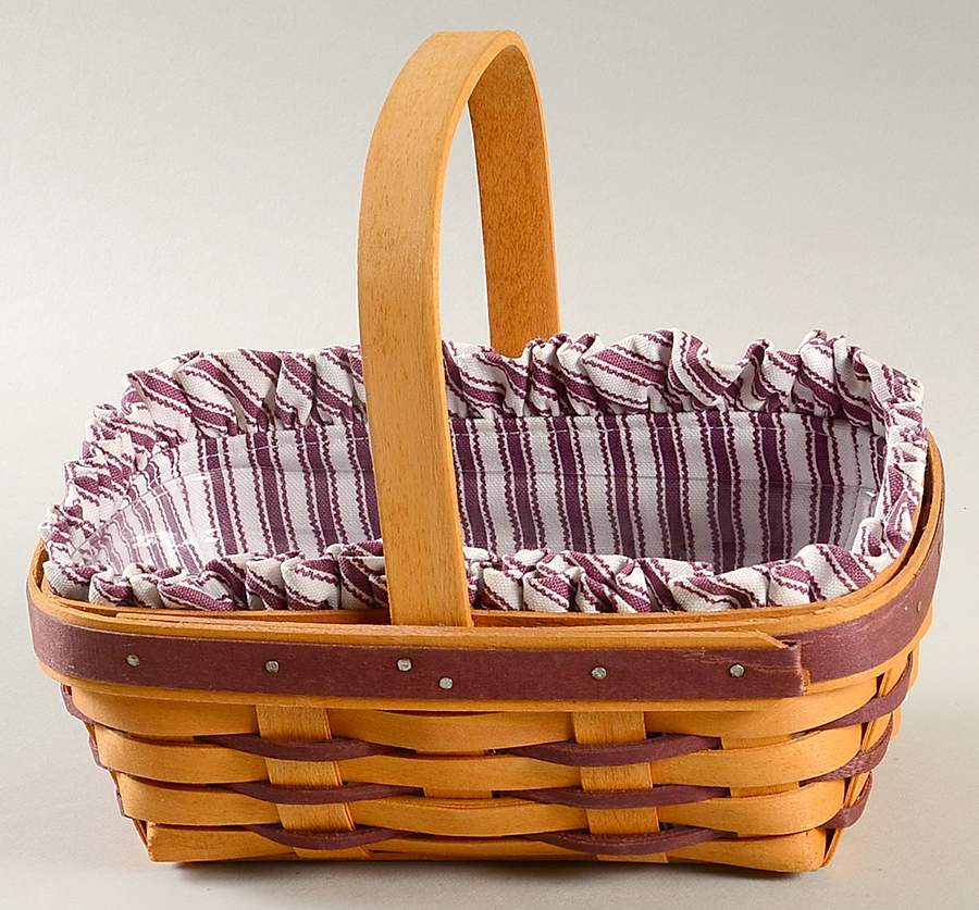 Baskets Purple Sweet Treats Basket W/Liner & Protector by Longaberger-1