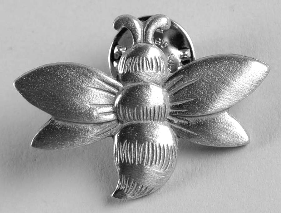 Baskets Pewter Bumblebee Tie-On Charm/Pin for Basket by Longaberger-1