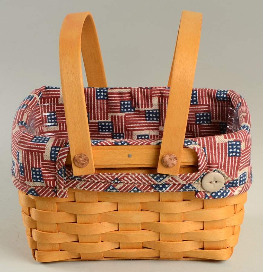 Baskets Little Market Basket & Liner w/Protector by Longaberger-1