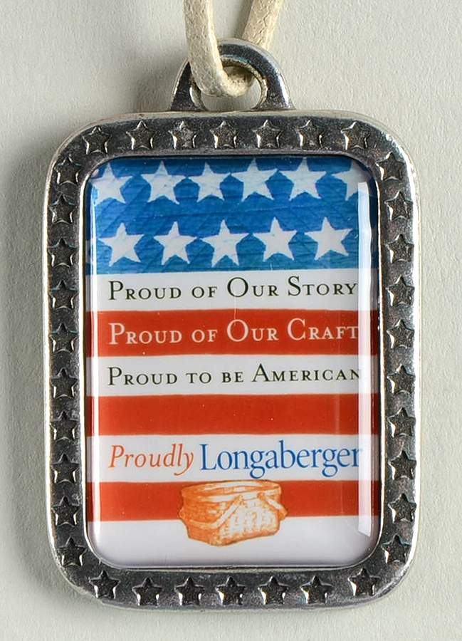 Baskets 2002 Bee "Proudly Longaberger" Tie-On Charm by Longaberger-1