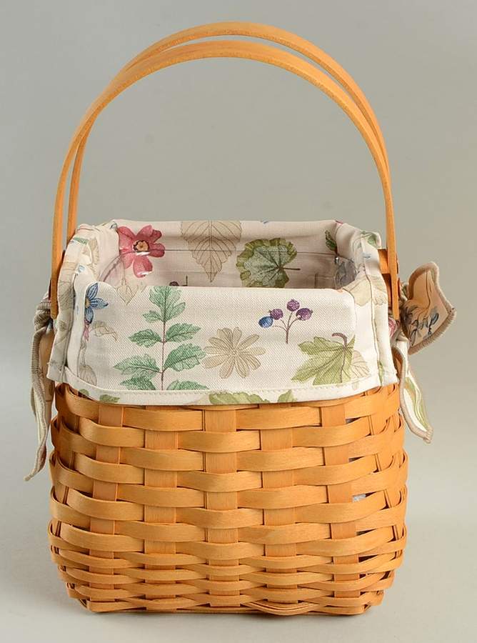 Baskets Tiny Tote Basket & Liner with Protector by Longaberger-1