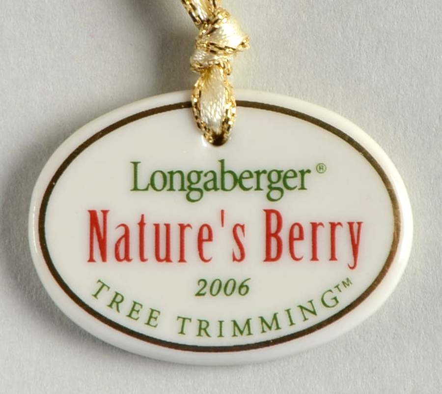 Baskets Nature's Berry Basket Charm Tie-On by Longaberger-1