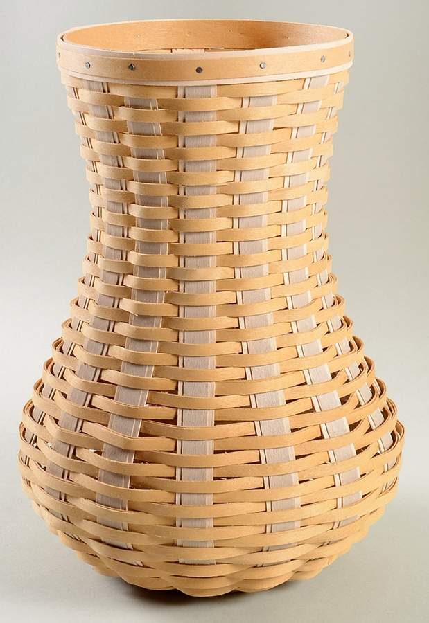 Baskets Washed Linen Vase Basket by Longaberger-1