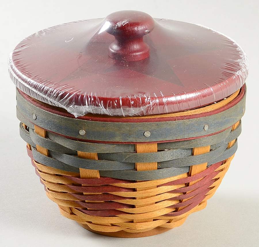 Baskets 4" American Celebrations Bowl & Lid w/Protector by Longaberger-1
