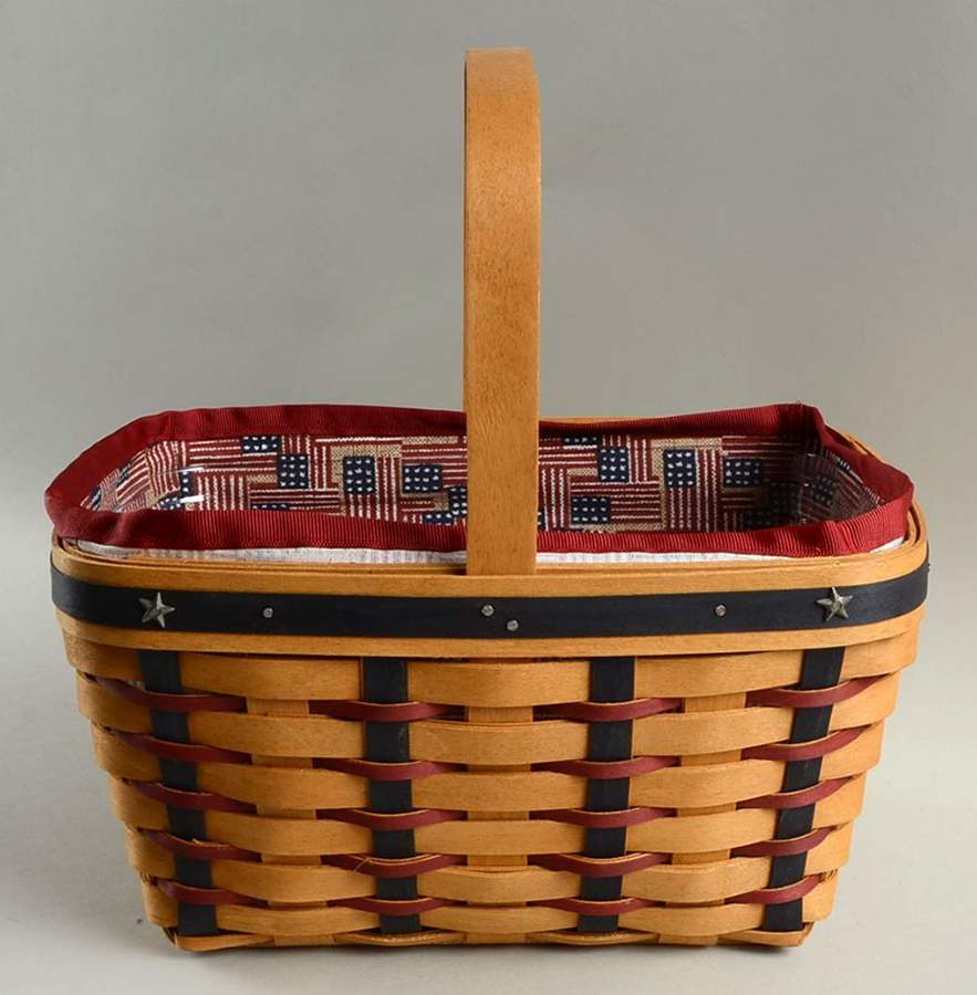 Baskets Proudly American Spring Basket & Liner w/Protector by Longaberger-1