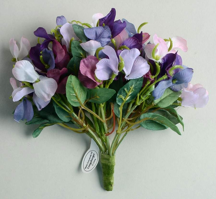 Baskets Sweet Pea Silk Flowers for Miniature Basket by Longaberger-1