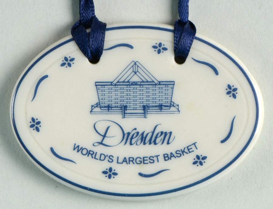 Baskets Dresden World's Largest Basket Charm Tie-On by Longaberger-1