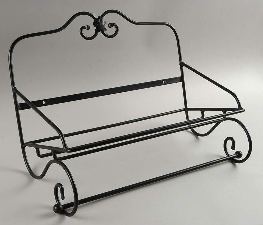 Baskets Metal Utility Shelf & Towel Rod by Longaberger-1