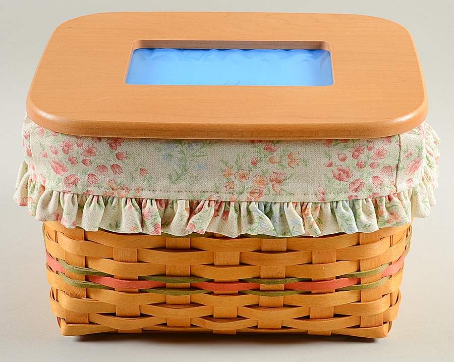 Baskets Mom's Memories Basket&Lid w/Liner,Protector&Cards by Longaberger-1
