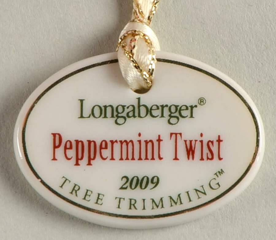 Baskets Peppermint Twist Basket Charm Tie-On by Longaberger-1