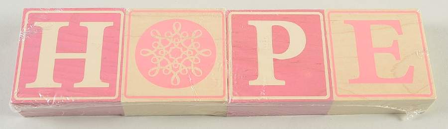 Baskets 2014 Horizon of Hope - Set of 4 Wood Blocks by Longaberger-1