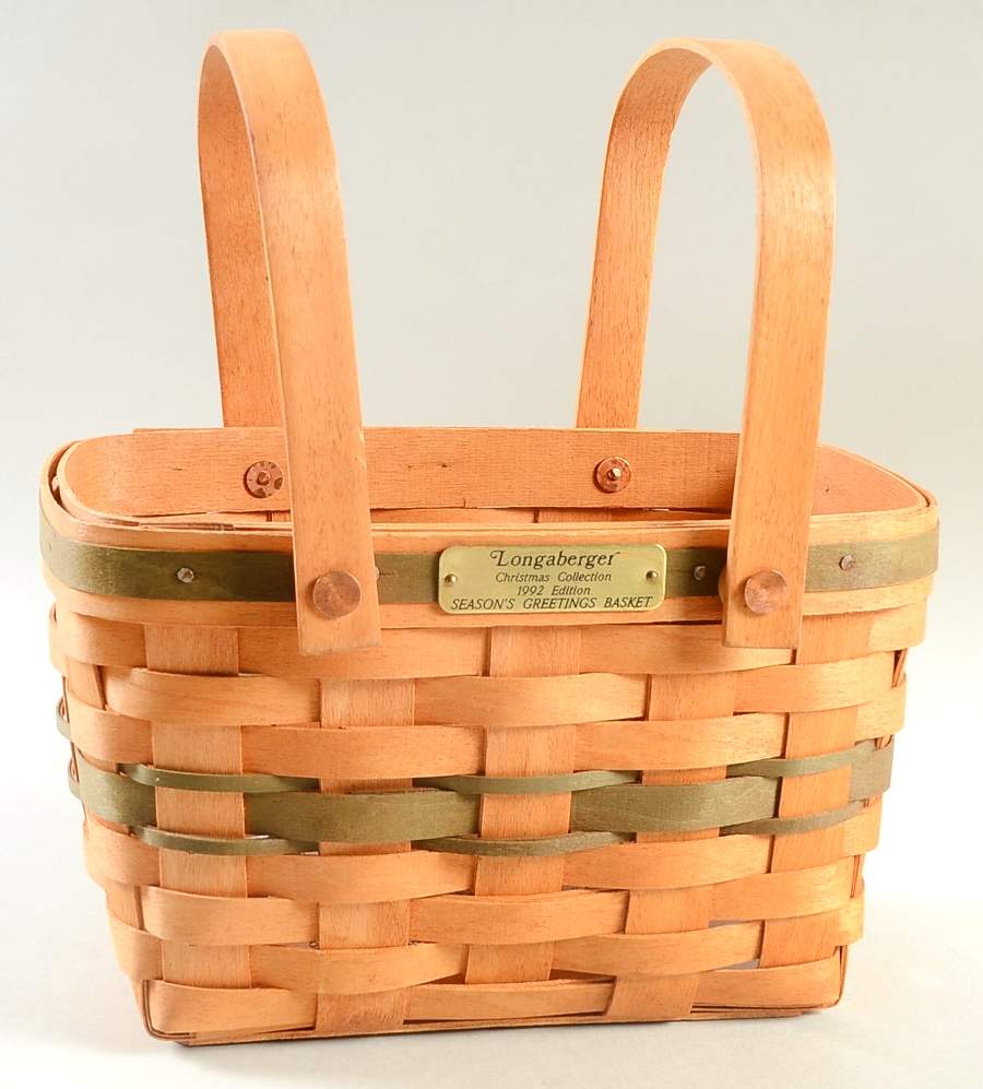 Baskets Green Season's Greetings Basket by Longaberger-1