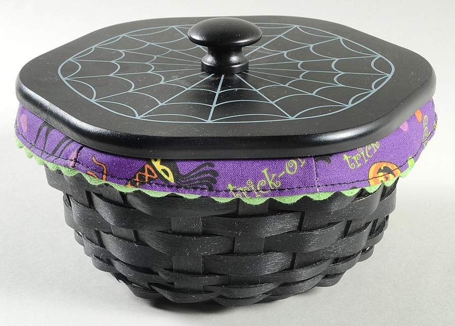 Baskets Spider Web Basket & Lid w/Liner & Protector by Longaberger-1