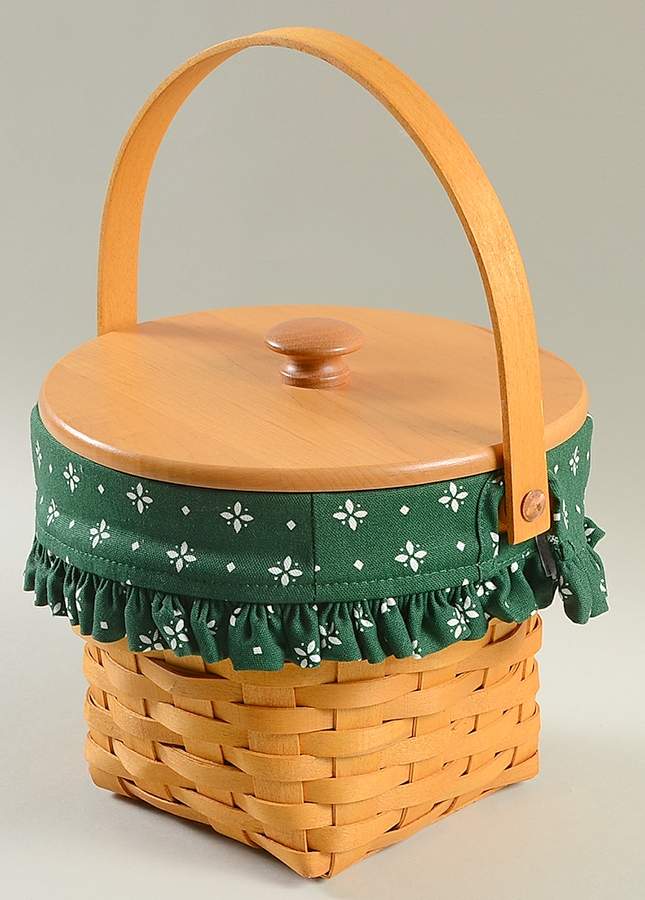 Baskets 7" Measuring Basket & Lid w/Liner & Protector by Longaberger-1