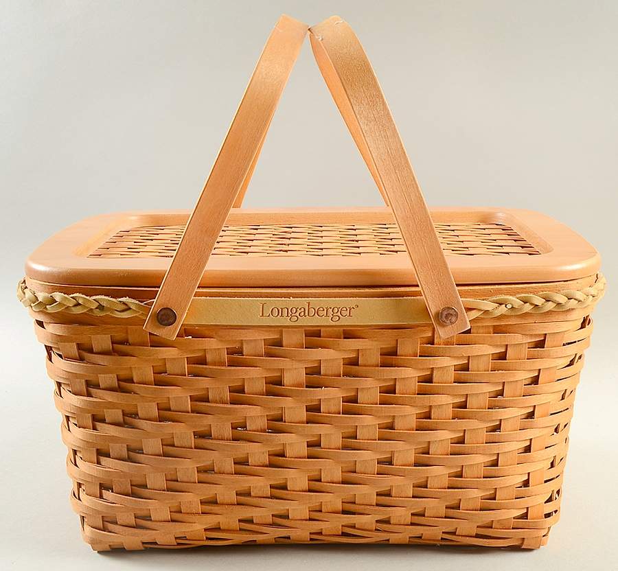 Baskets Founder's Market Basket W/Lid & Protector by Longaberger-1