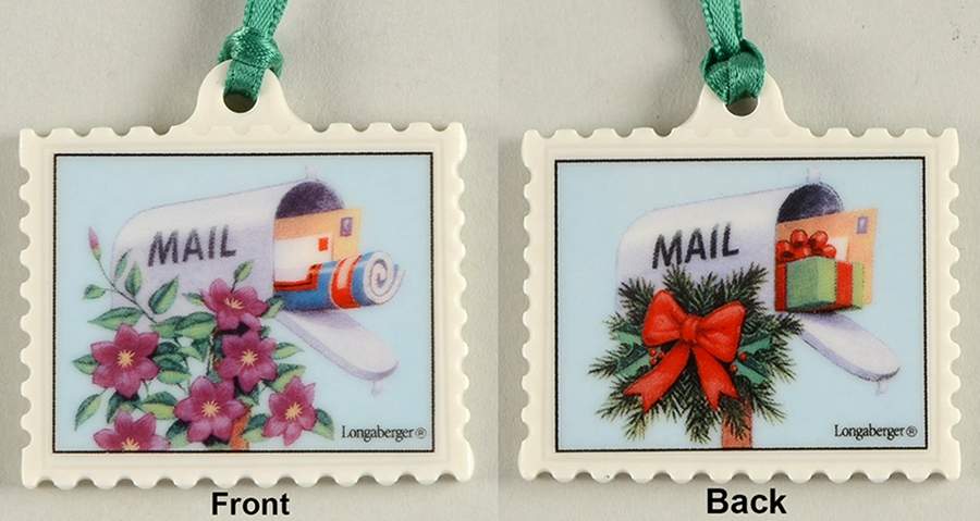 Baskets Postage Stamp (Reversible) Basket Charm Tie-On by Longaberger-1