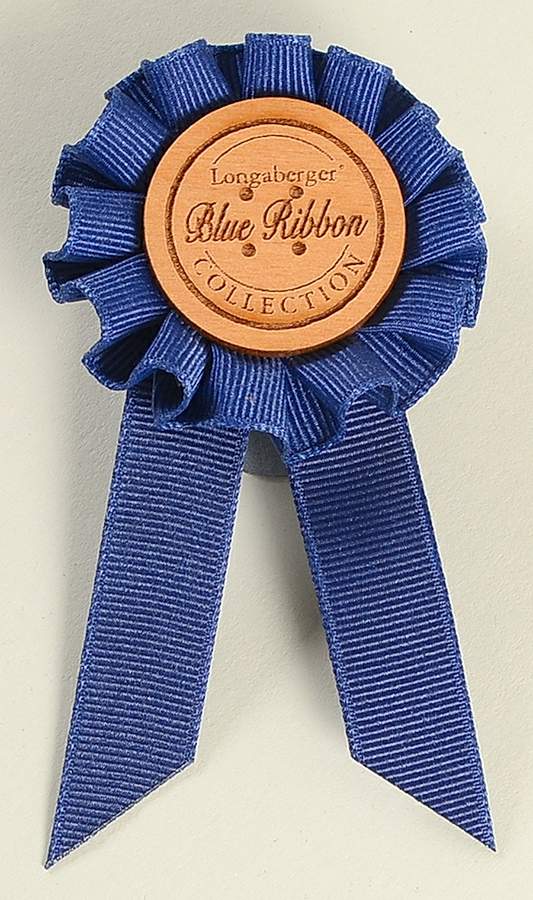 Baskets Wood Blue Ribbon Tie-On Clip for Basket by Longaberger-1
