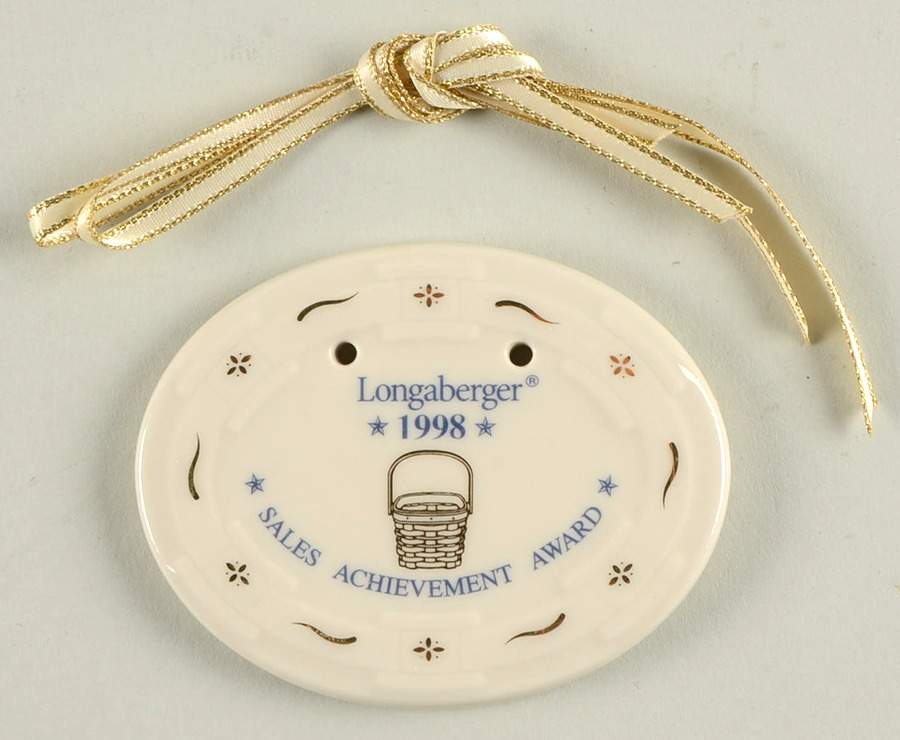 Baskets 1998 Sales Achievement Award Tie-On Charm by Longaberger-1