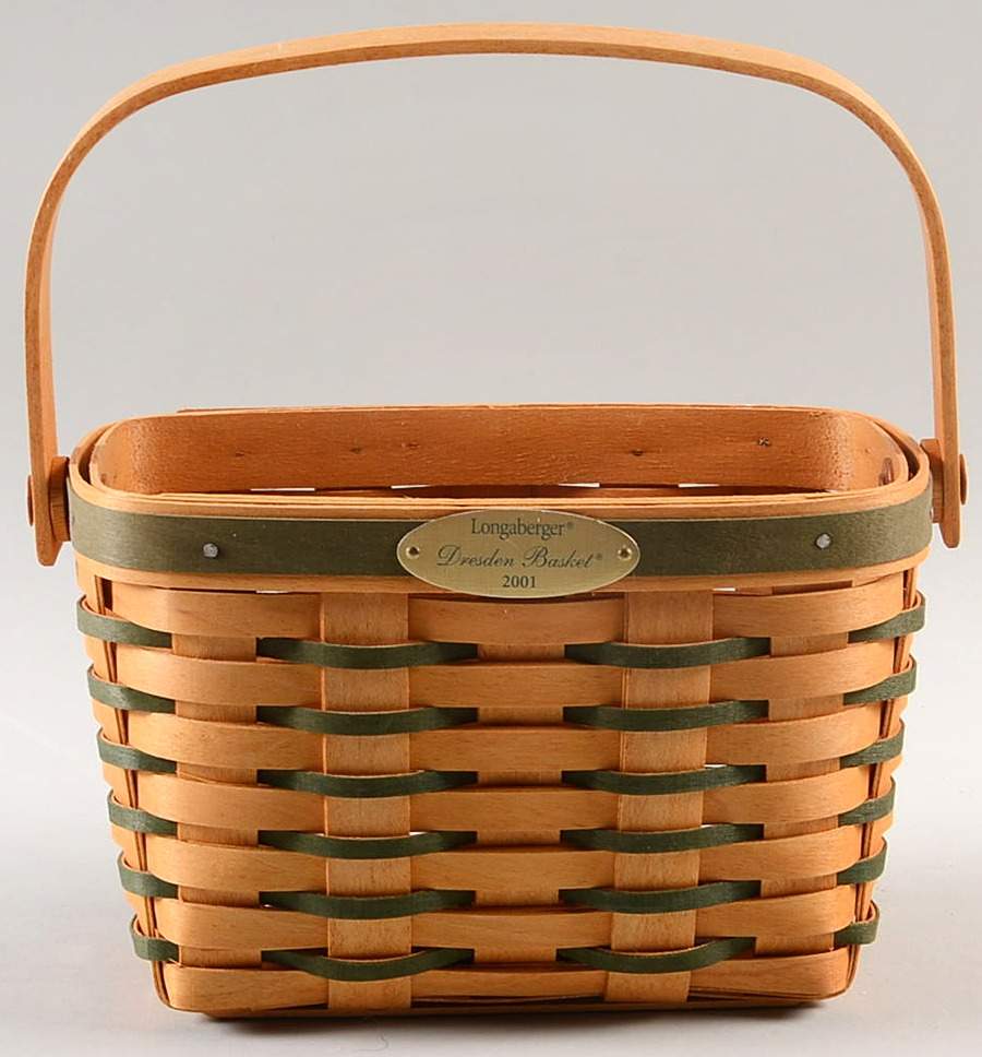 Baskets 2001 Green Dresden Tour(B) Basket by Longaberger-1