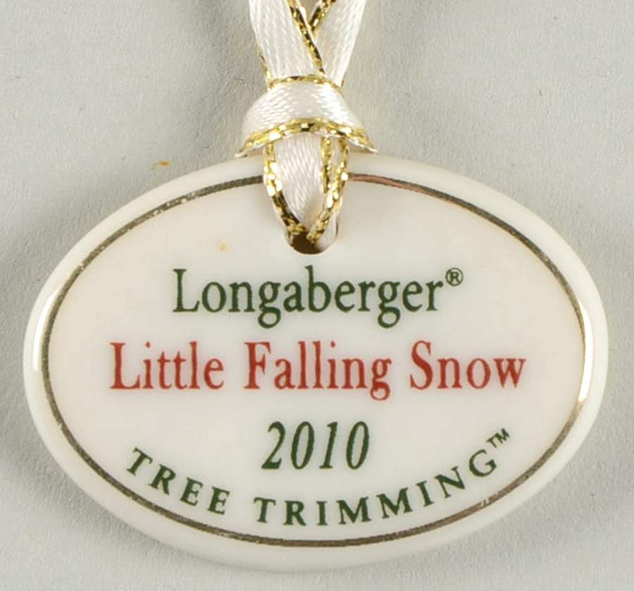 Baskets Little Falling Snow Basket Charm Tie-On by Longaberger-1