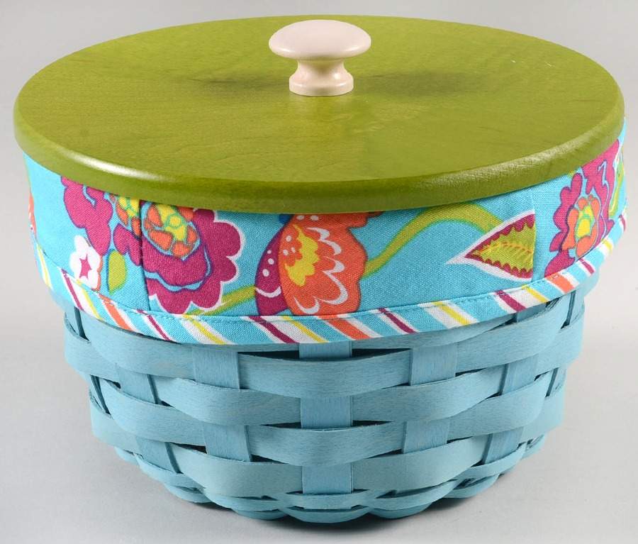Baskets Summer Lovin Small Ware & Lid w/Liner & Protector by Longaberger-1