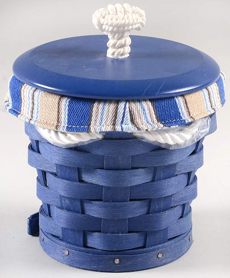 Baskets Small Pail Basket & Lid w/Liner & Protector by Longaberger-1