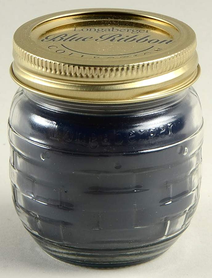 Baskets Blue Ribbon Glass Candle Jar by Longaberger-1