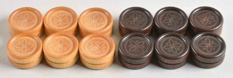 Baskets (24 Pc Set) Wood Checkers by Longaberger-1