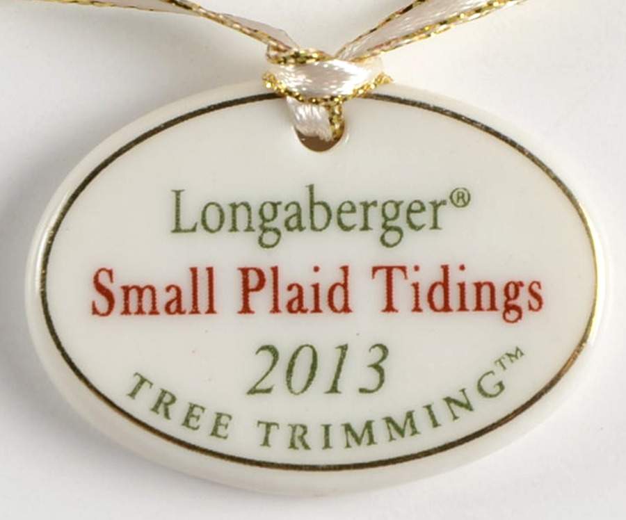 Baskets 2013 Small Plaid Tidings Basket Charm Tie-On by Longaberger-1