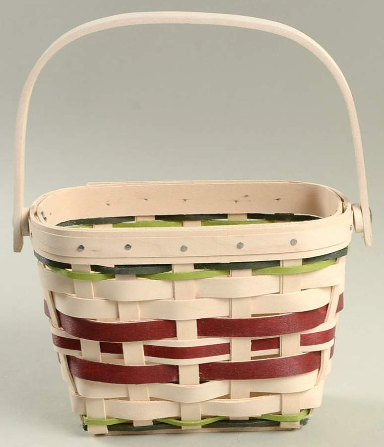 Baskets Whitewash/Red Yuletide Gift Basket by Longaberger-1