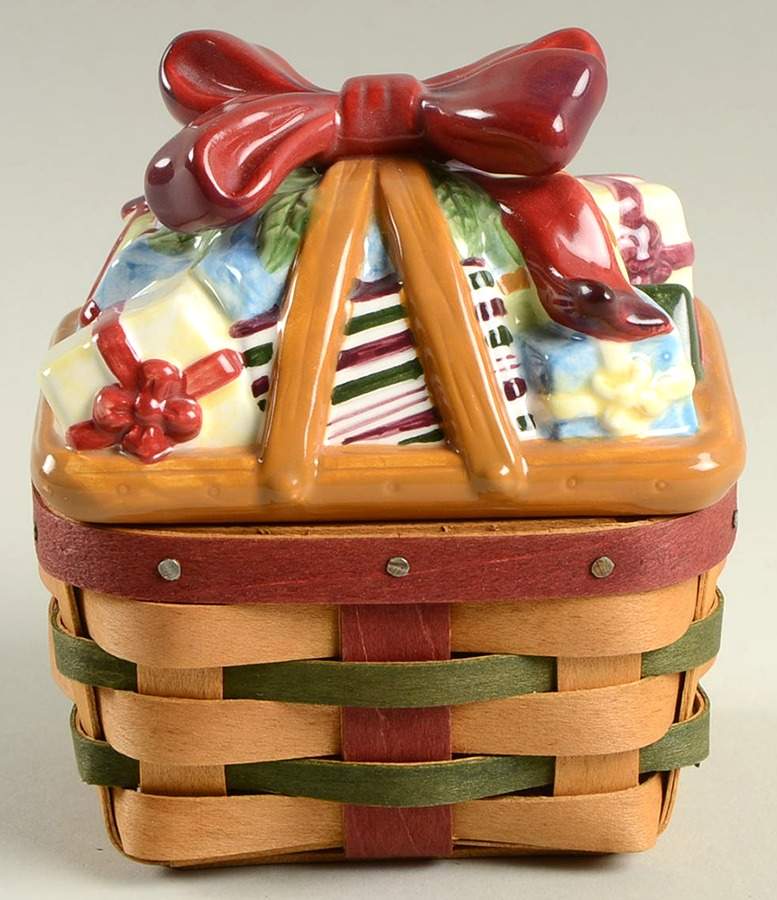 Baskets Little Gifts Basket & Ceramic Lid w/Protector by Longaberger-1