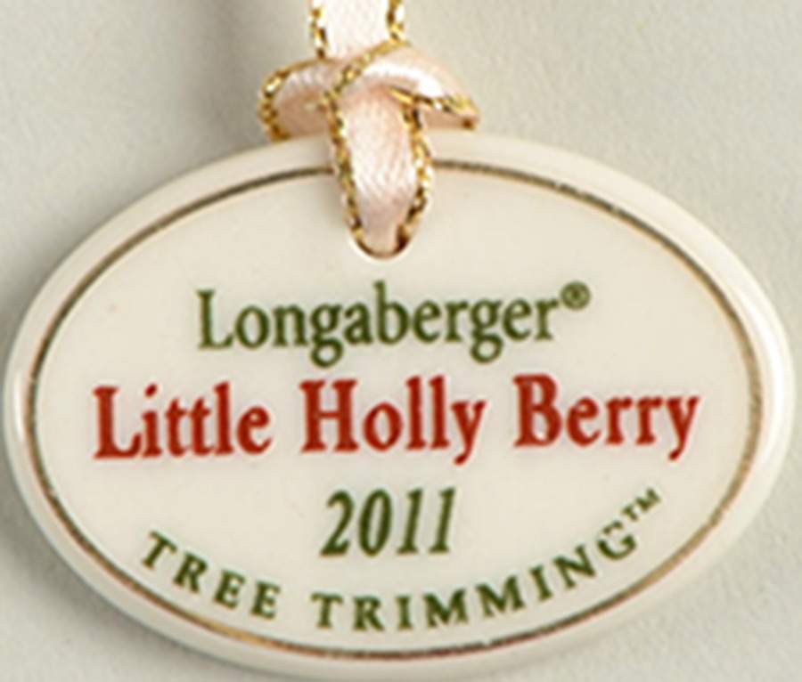 Baskets Little Holly Berry Basket Charm Tie-On by Longaberger-1