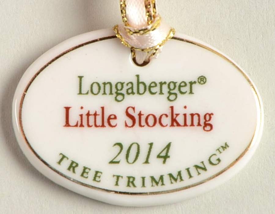 Baskets 2014 Little Stocking Basket Charm Tie-On by Longaberger-1