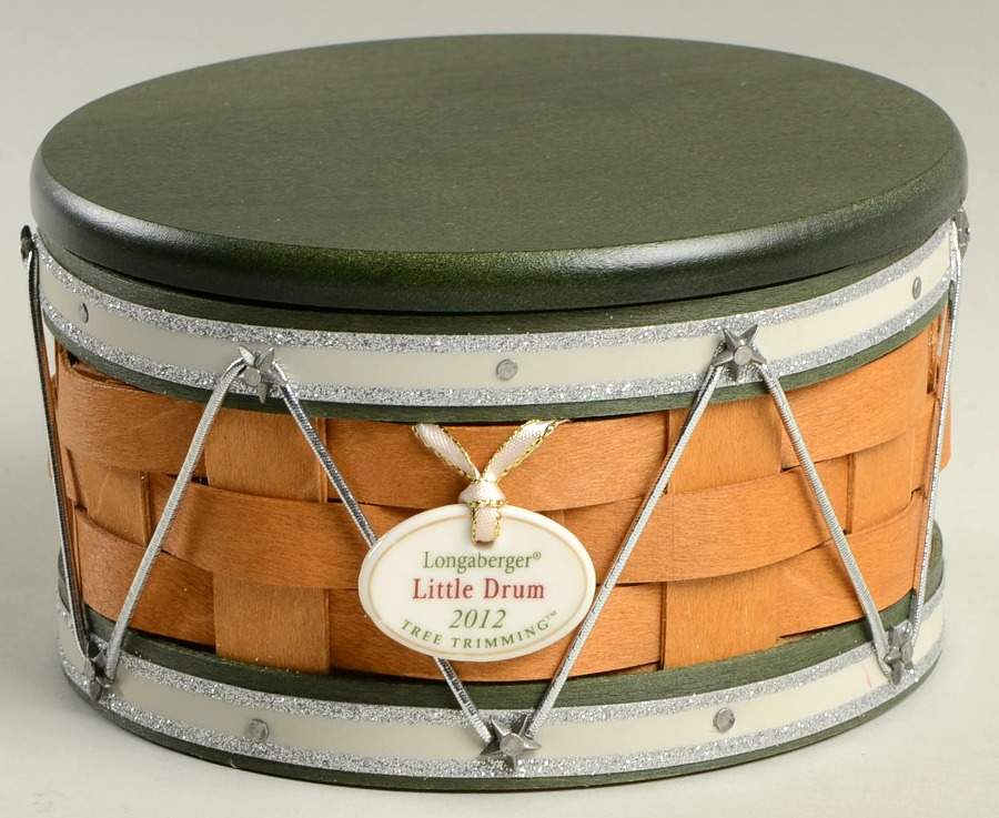 Baskets (5 Piece) Green Little Drum Basket Set by Longaberger-1