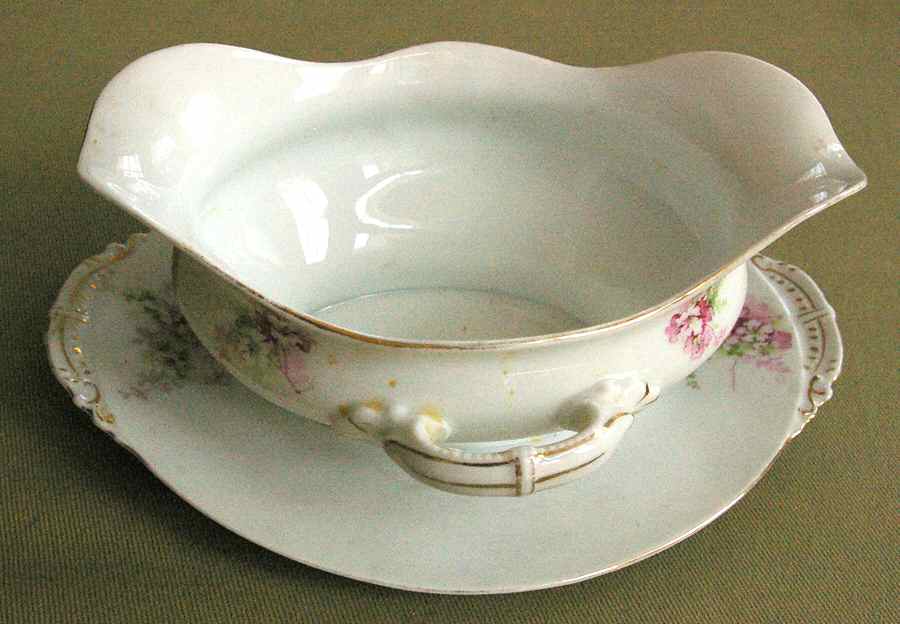 2473 Gravy Boat with Attached Underplate by Lazarus Straus & Sons-1