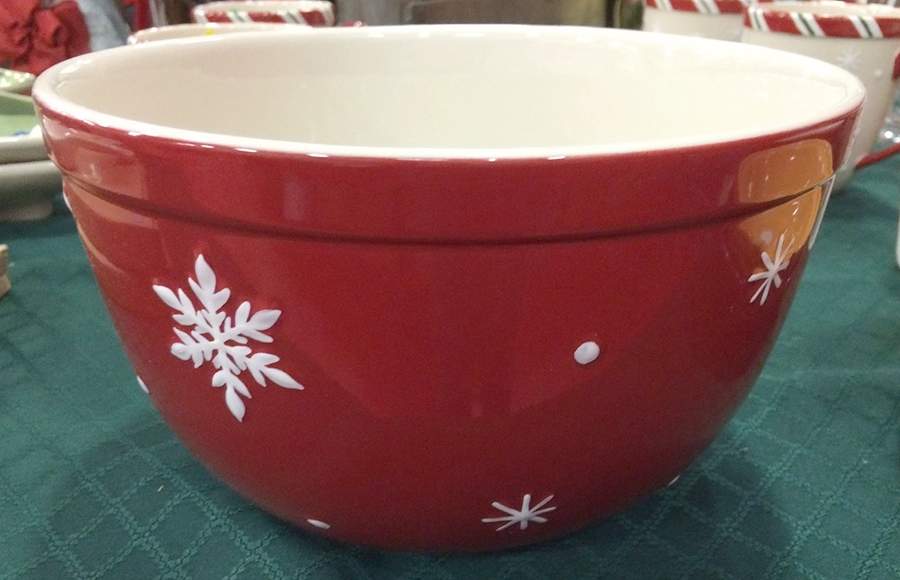 Falling Snow 9" Round Serving Bowl by Longaberger-1