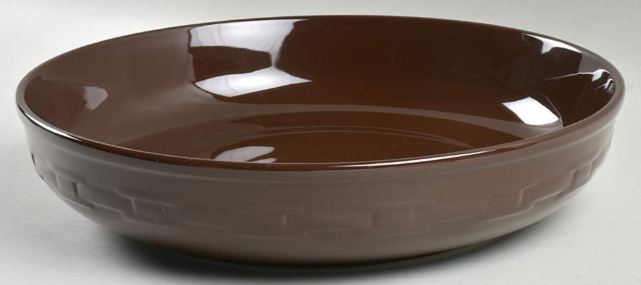 Woven Traditions Chocolate 13" Pasta Serving Bowl by Longaberger-1