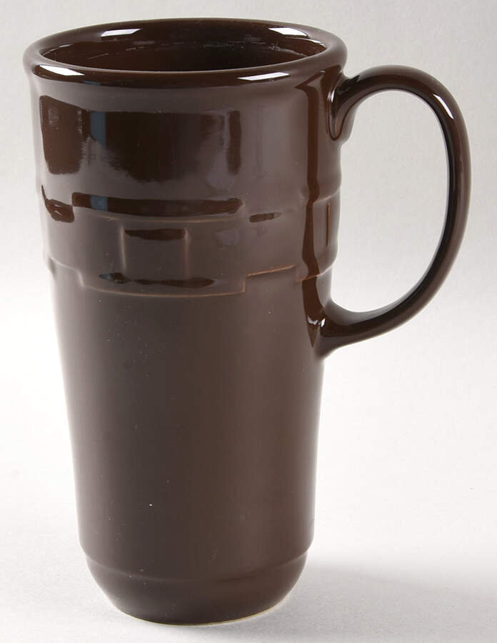 Woven Traditions Chocolate Travel Mug No Plastic Lid by Longaberger-1
