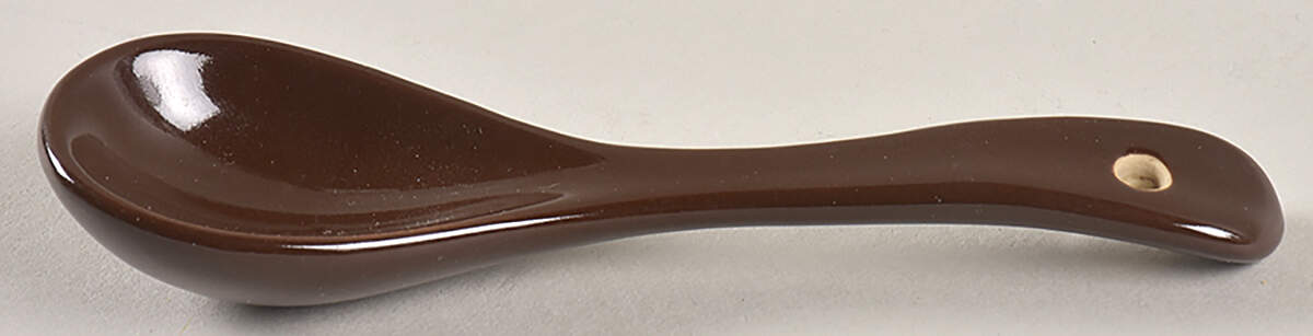 Woven Traditions Chocolate Ceramic Tasting Spoon by Longaberger-1