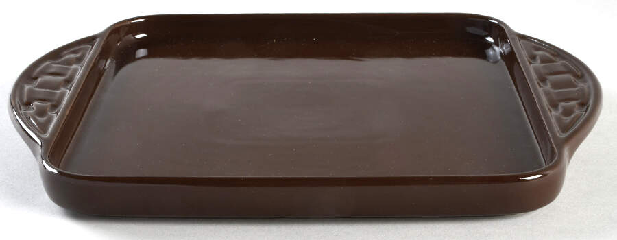 Woven Traditions Chocolate 10" Square Tray/Baker Lid (for SQ10LT) by Longaberger-1